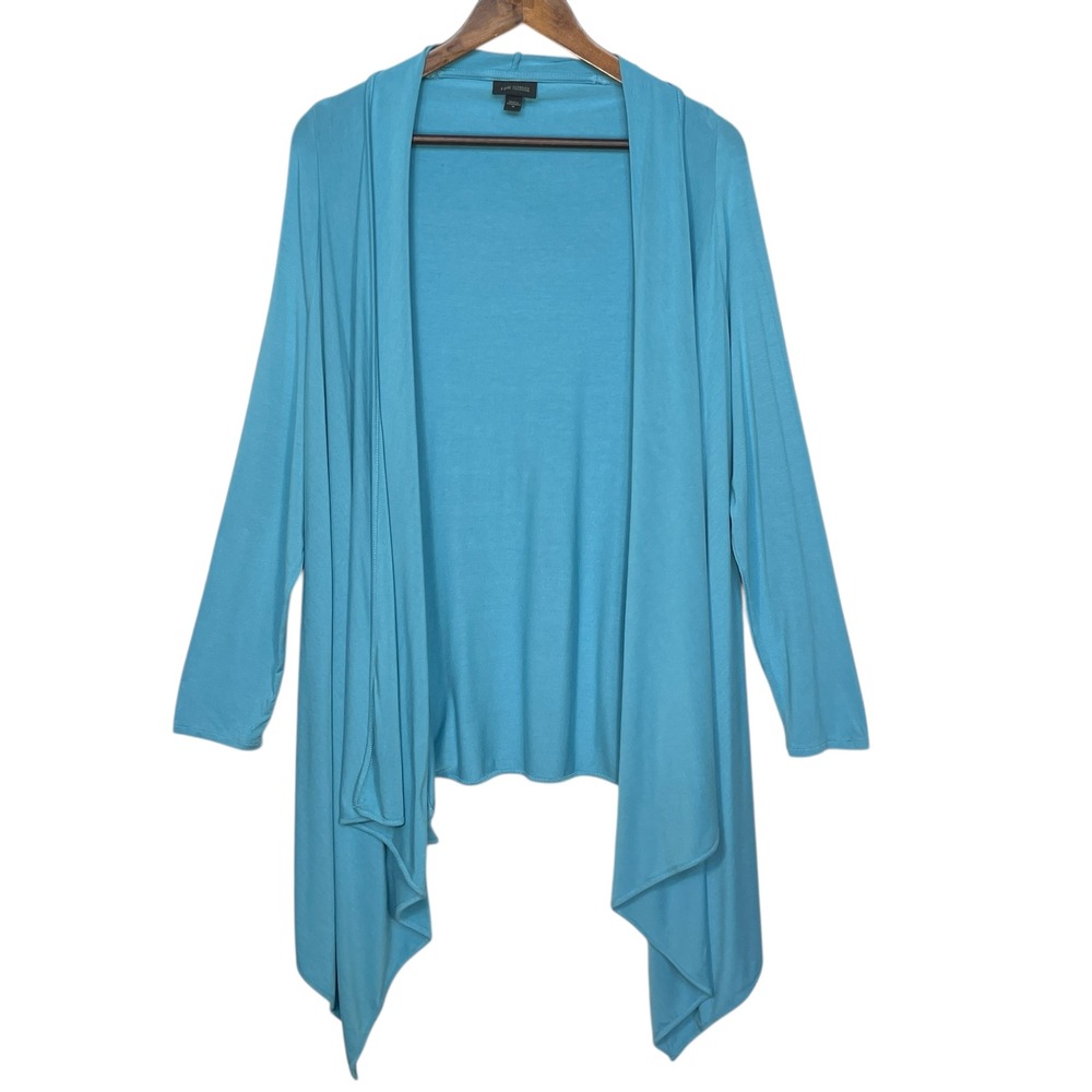 J.Jill Wearever Collection Blue Open Front Cardigan Sweater Women's Size M‎